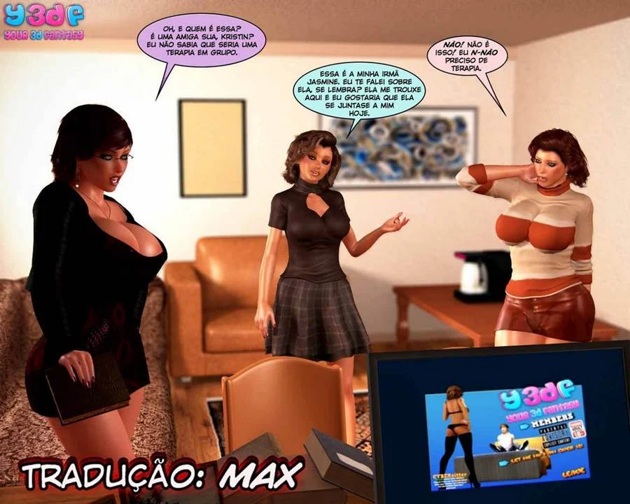 Traição Proibida: Família em Orgia Explícita de Sexo 3D nos Quadrinhos