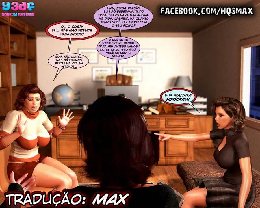 Traição Proibida: Família em Orgia Explícita de Sexo 3D nos Quadrinhos