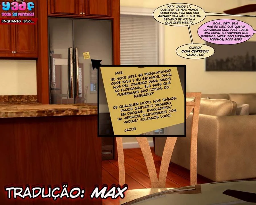Traição Proibida: Família em Orgia Explícita de Sexo 3D nos Quadrinhos