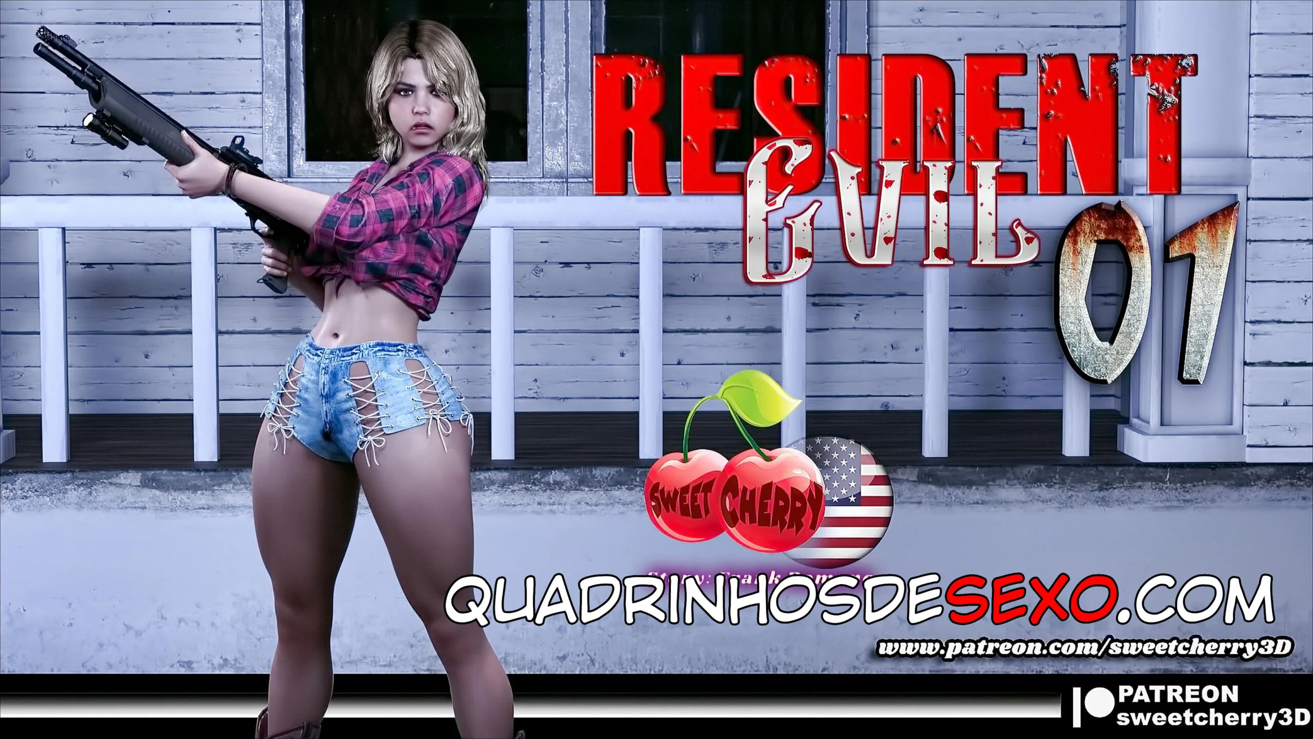 Vazamento Proibido: Jill Valentine Entre Cães em Orgia em 3D Explícita