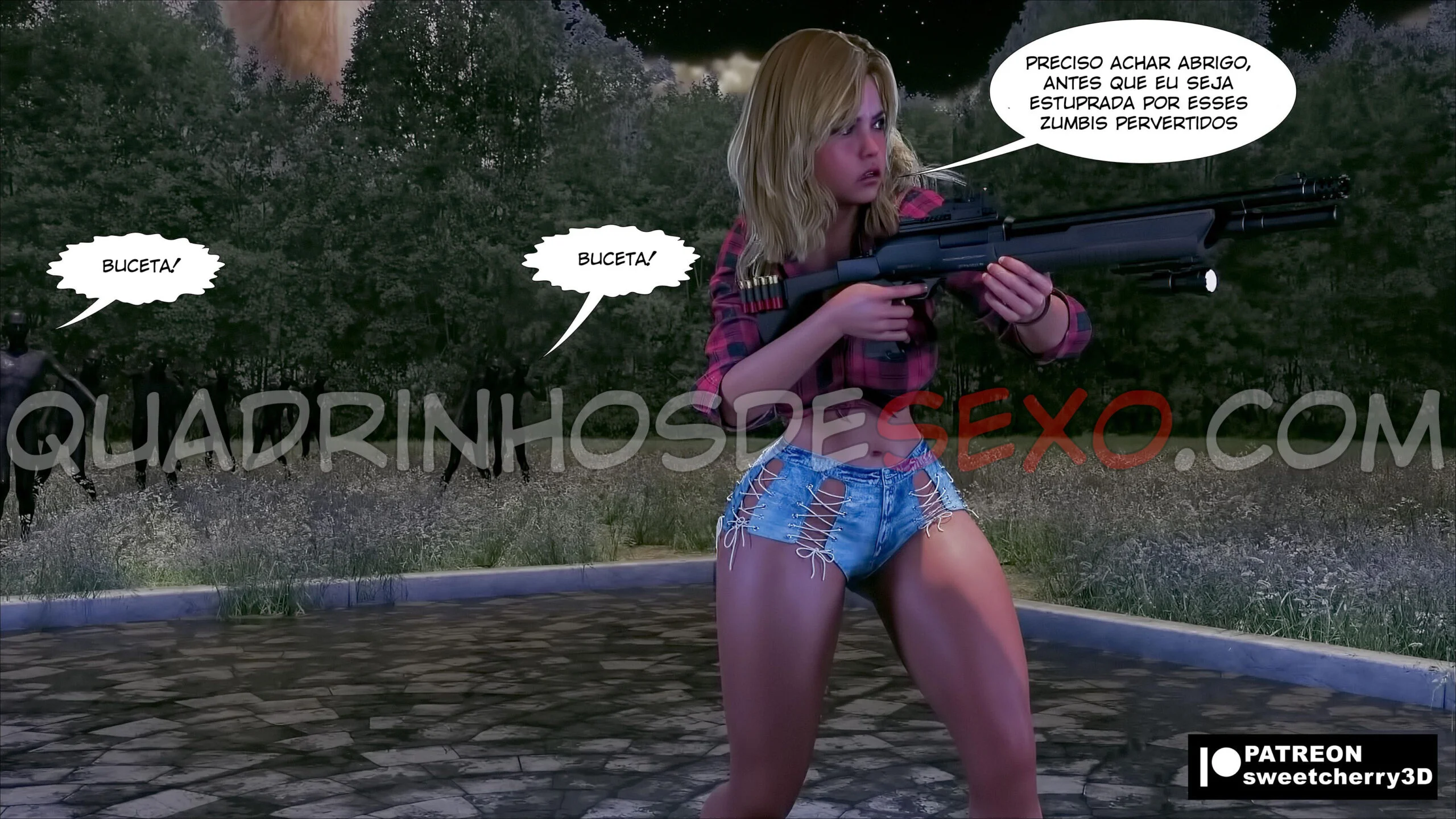 Vazamento Proibido: Jill Valentine Entre Cães em Orgia em 3D Explícita