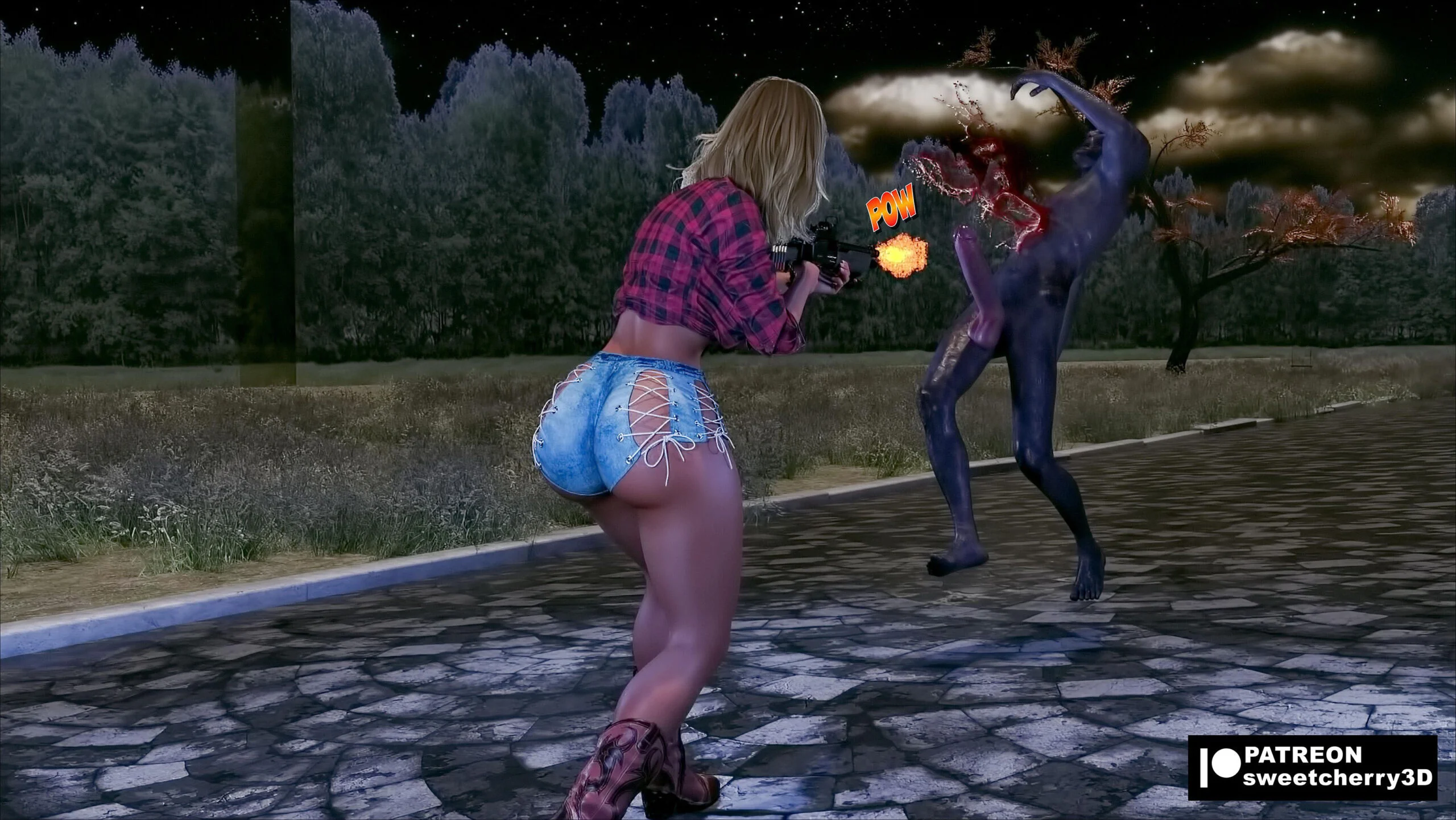 Vazamento Proibido: Jill Valentine Entre Cães em Orgia em 3D Explícita