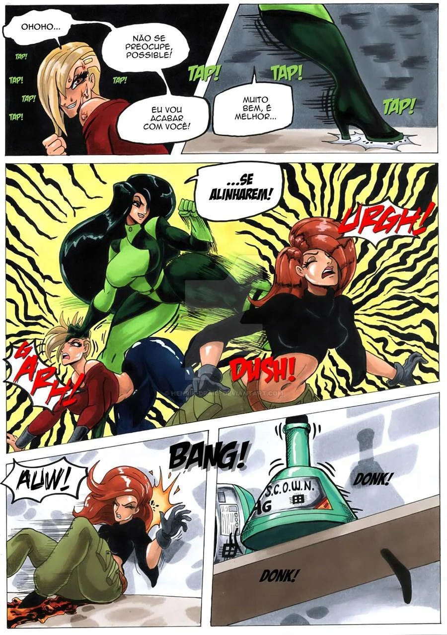 Ron Stoppable Domina Com Suas Novas Escravas Sexuais - HQ Explícita de Kim Possible