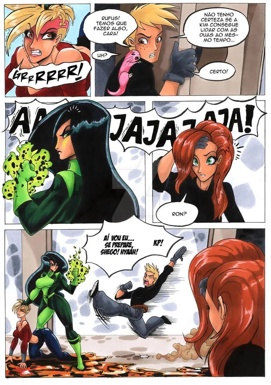 Ron Stoppable Domina Com Suas Novas Escravas Sexuais - HQ Explícita de Kim Possible