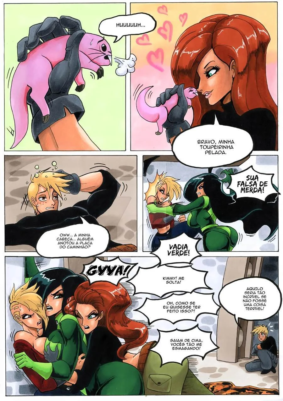 Ron Stoppable Domina Com Suas Novas Escravas Sexuais - HQ Explícita de Kim Possible