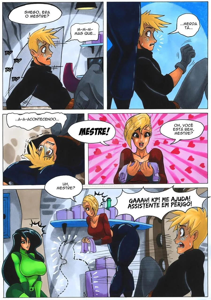 Ron Stoppable Domina Com Suas Novas Escravas Sexuais - HQ Explícita de Kim Possible