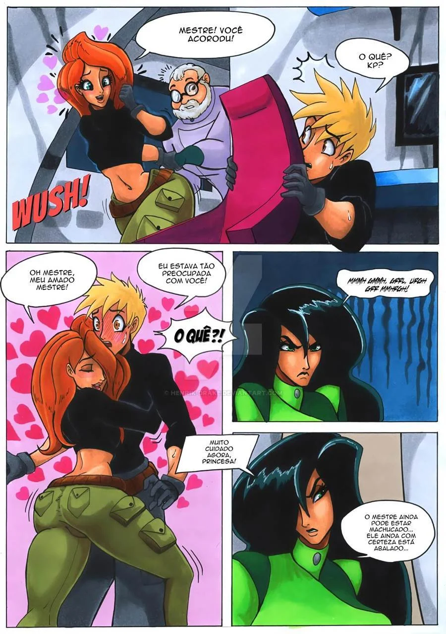 Ron Stoppable Domina Com Suas Novas Escravas Sexuais - HQ Explícita de Kim Possible