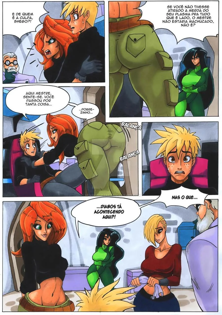 Ron Stoppable Domina Com Suas Novas Escravas Sexuais - HQ Explícita de Kim Possible