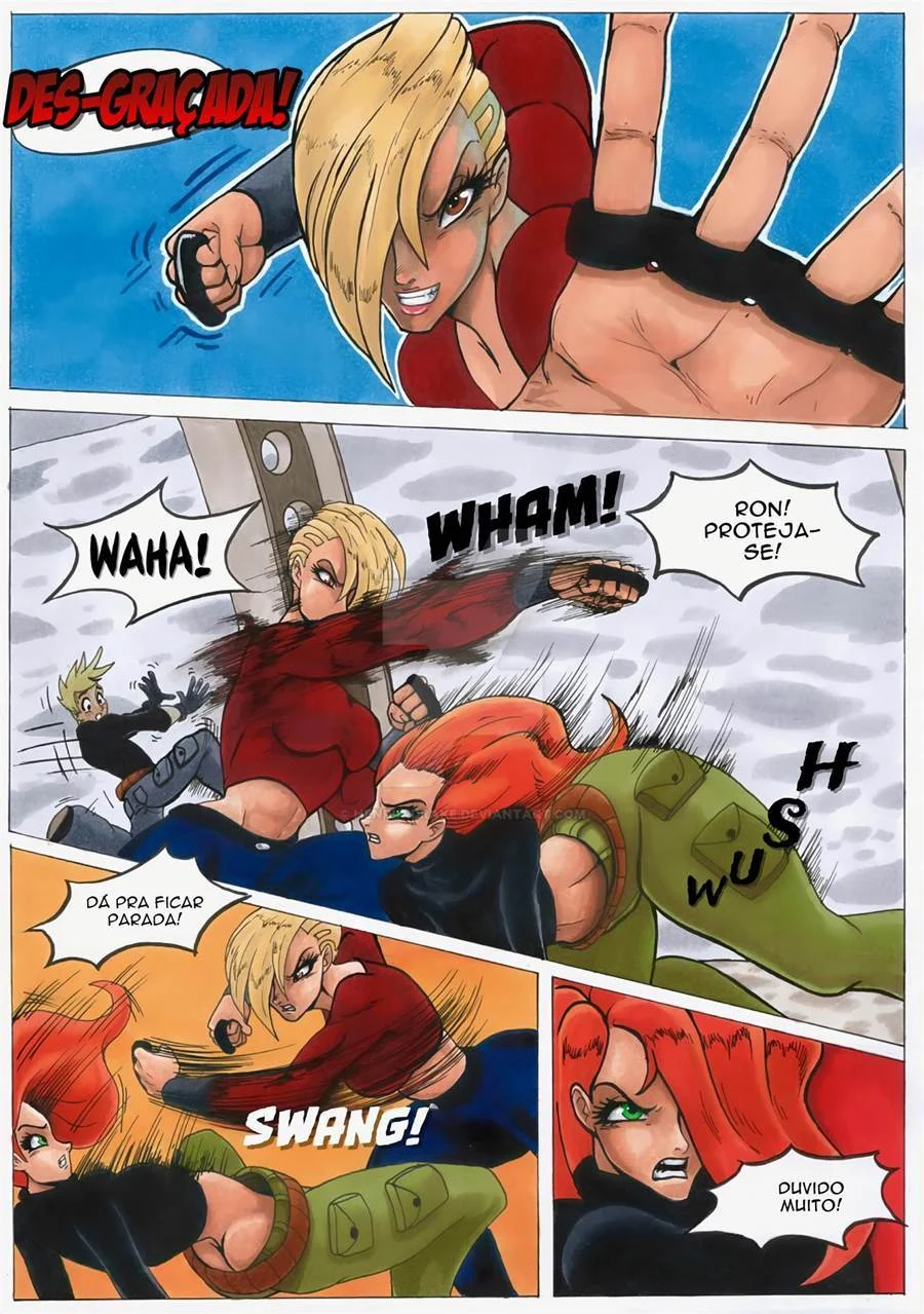 Ron Stoppable Domina Com Suas Novas Escravas Sexuais - HQ Explícita de Kim Possible