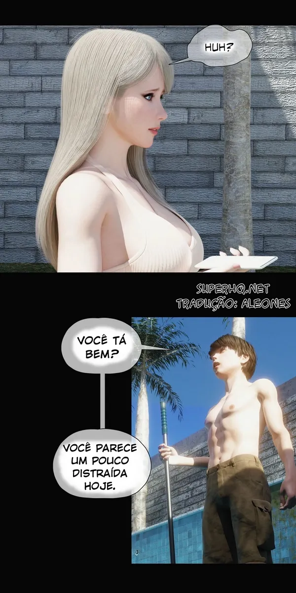 Vizinha Viúva Ensina Taras Proibidas em HQ Erótica 3D Explícita