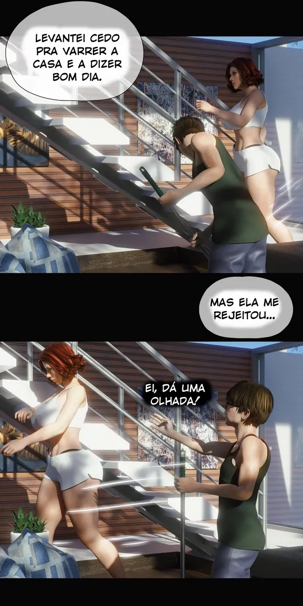 Vizinha Viúva Ensina Taras Proibidas em HQ Erótica 3D Explícita