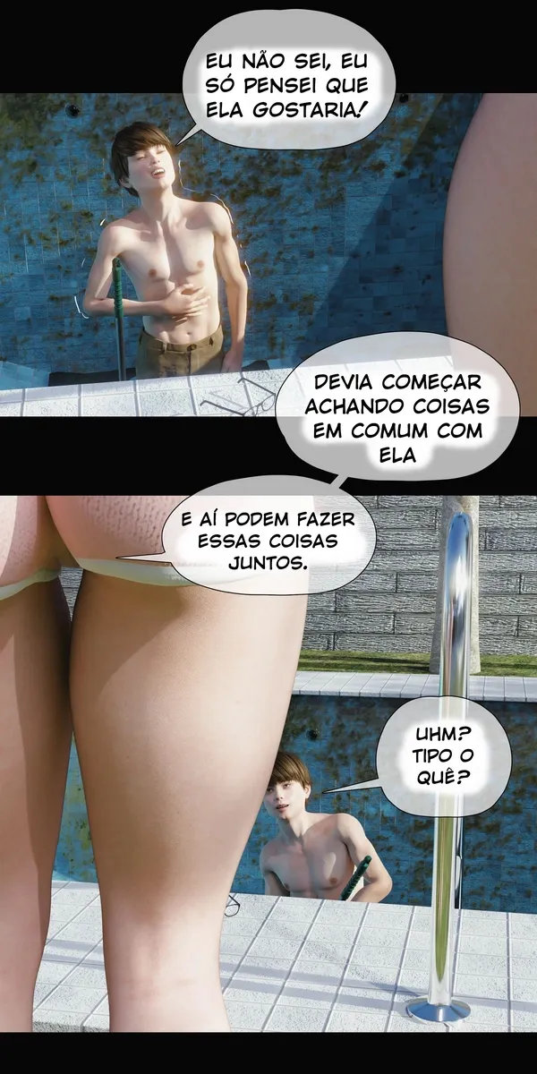 Vizinha Viúva Ensina Taras Proibidas em HQ Erótica 3D Explícita