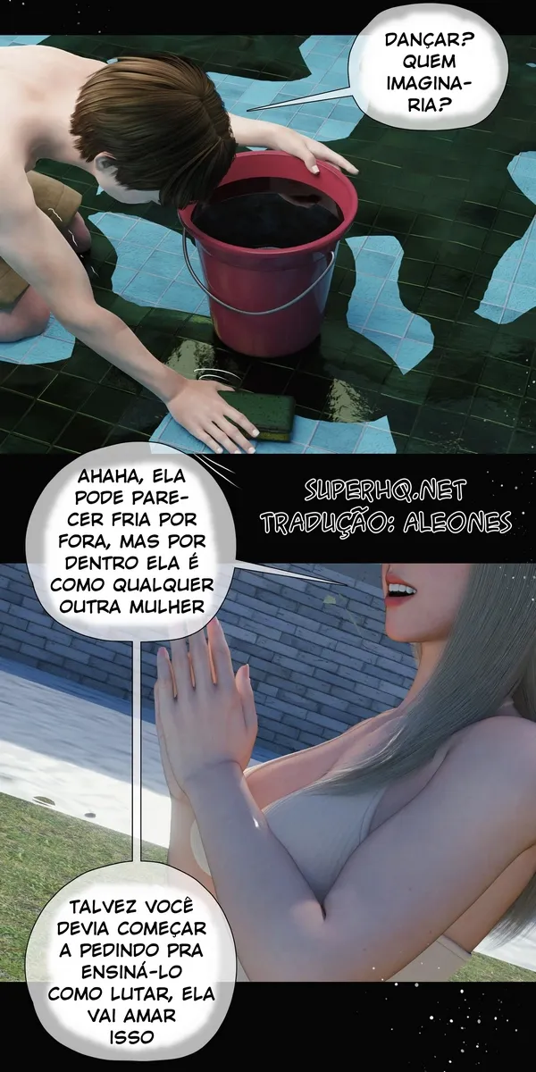 Vizinha Viúva Ensina Taras Proibidas em HQ Erótica 3D Explícita
