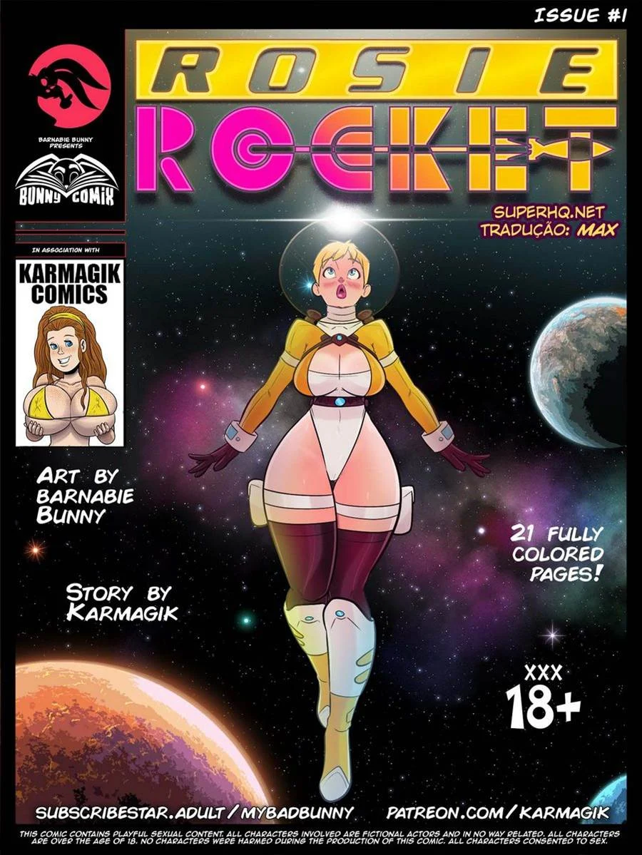 Rosie Rocket: Quadrinhos Eróticos Explícitos com Ação Quente e Surras de Prazer