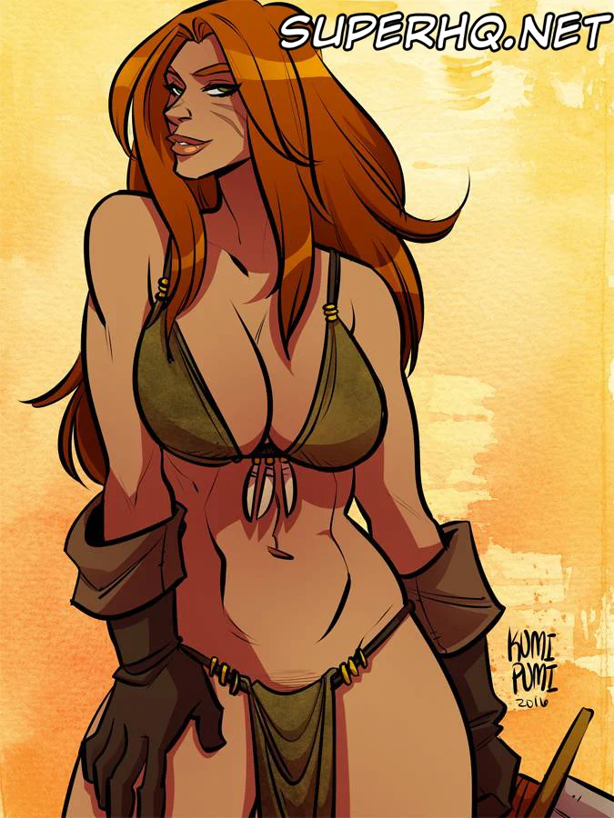 A feroz guerreira Rowena busca prazer selvagem em travesseiros quentes