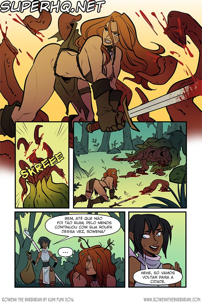 A feroz guerreira Rowena busca prazer selvagem em travesseiros quentes