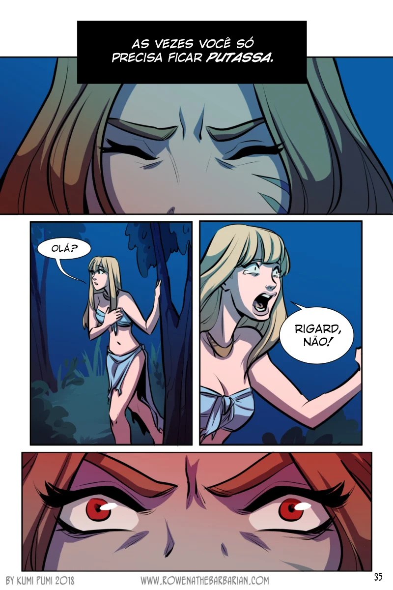 A feroz guerreira Rowena busca prazer selvagem em travesseiros quentes