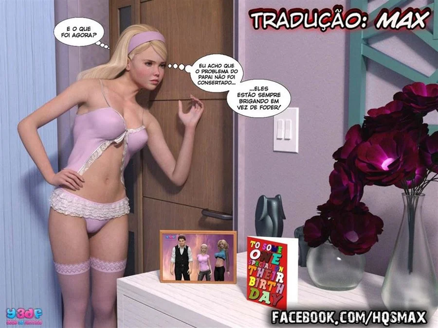 Orgia Família: Pai Fode a Filha sem Limites | Hentai 3D Explícito
