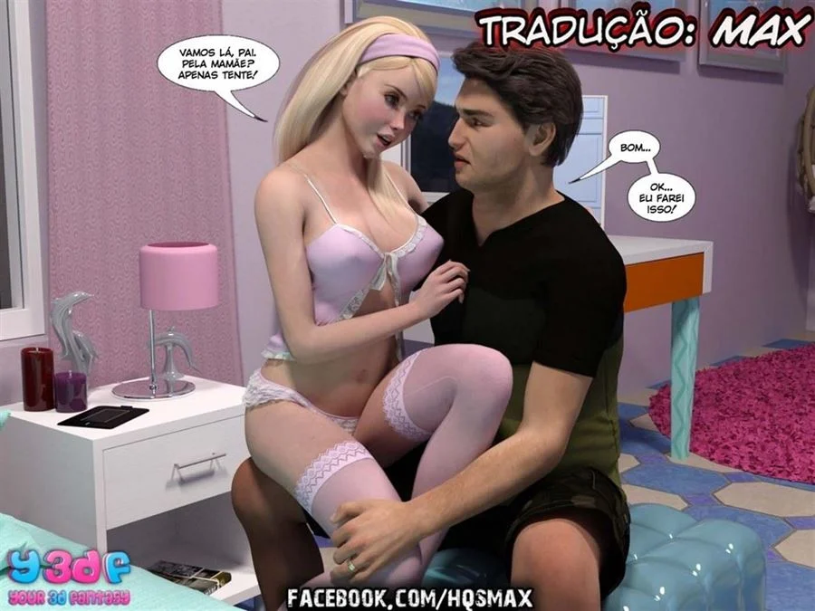 Orgia Família: Pai Fode a Filha sem Limites | Hentai 3D Explícito