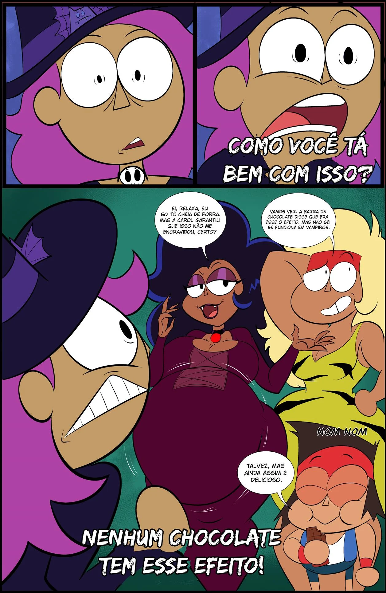 Saciando a Sede Carnal da Milf Vampira - HQ Erótica Explícita