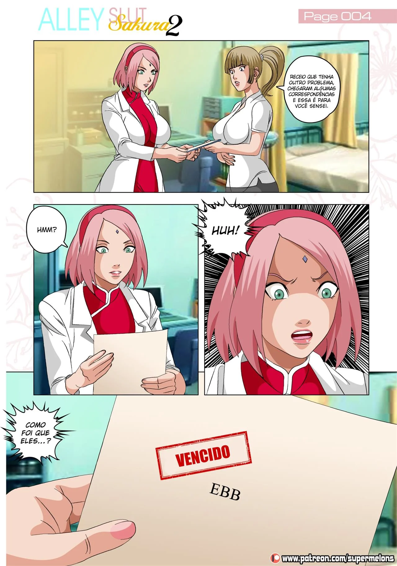 Sakura 2: A Ninja Safada do Beco - Sexo Explícito do Naruto em HQ