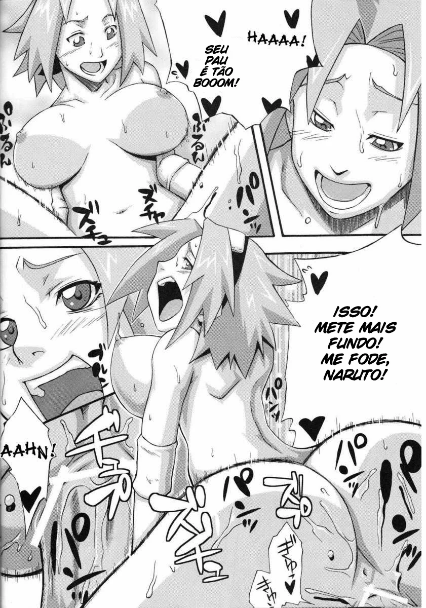 Sakura Fode Duro com o Naruto em HQ Porno Explícita