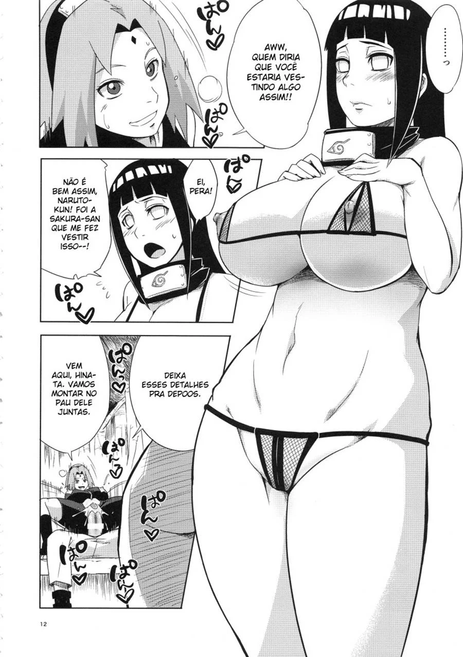 Lições Íntimas das Ninjas: Sakura e Hinata em Quadrinhos Eróticos Explícitos