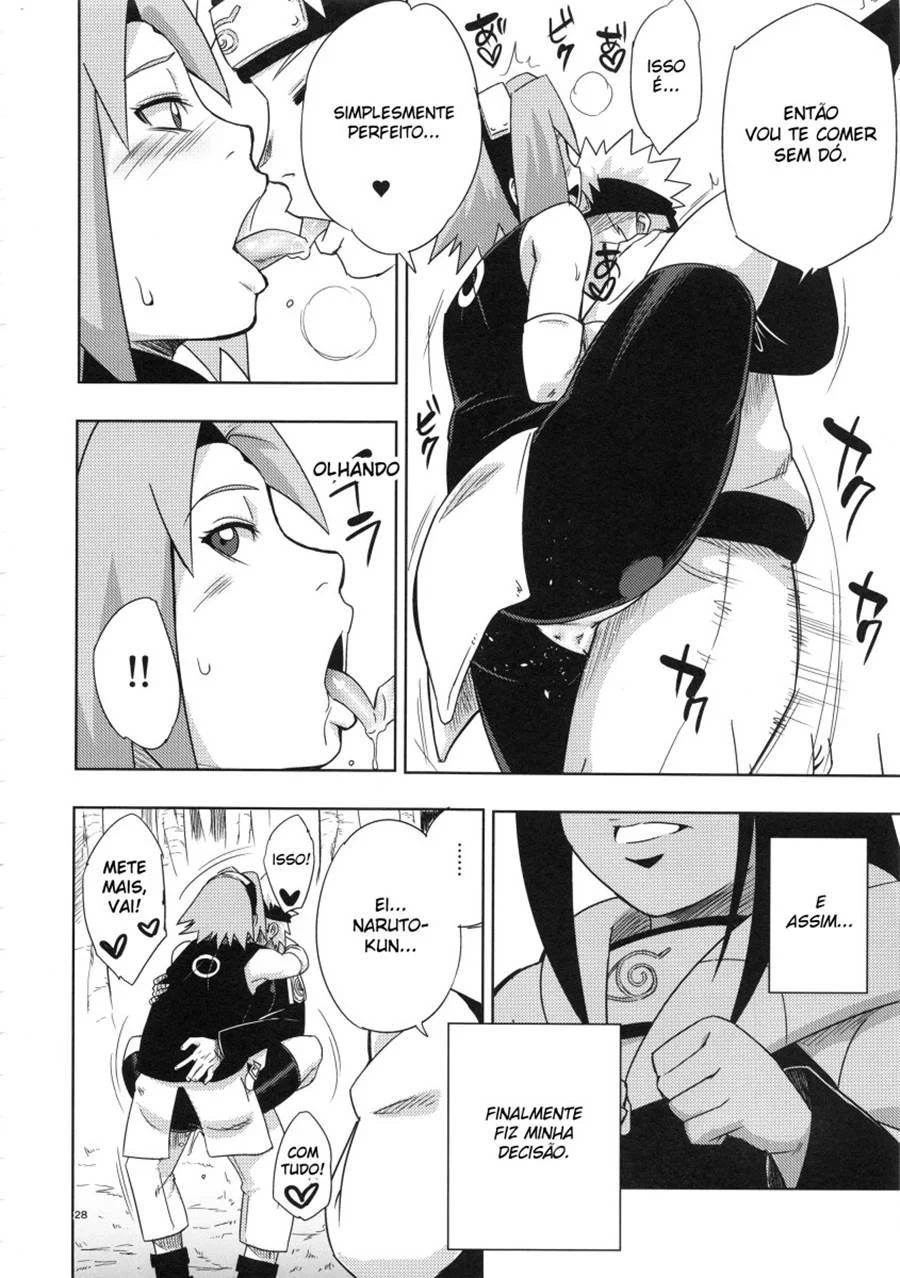 Lições Íntimas das Ninjas: Sakura e Hinata em Quadrinhos Eróticos Explícitos