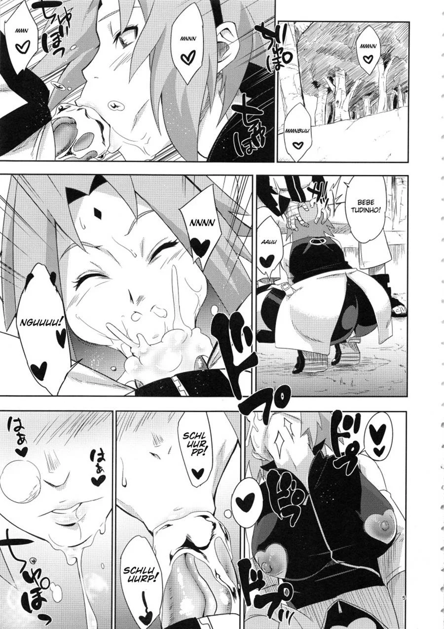 Lições Íntimas das Ninjas: Sakura e Hinata em Quadrinhos Eróticos Explícitos