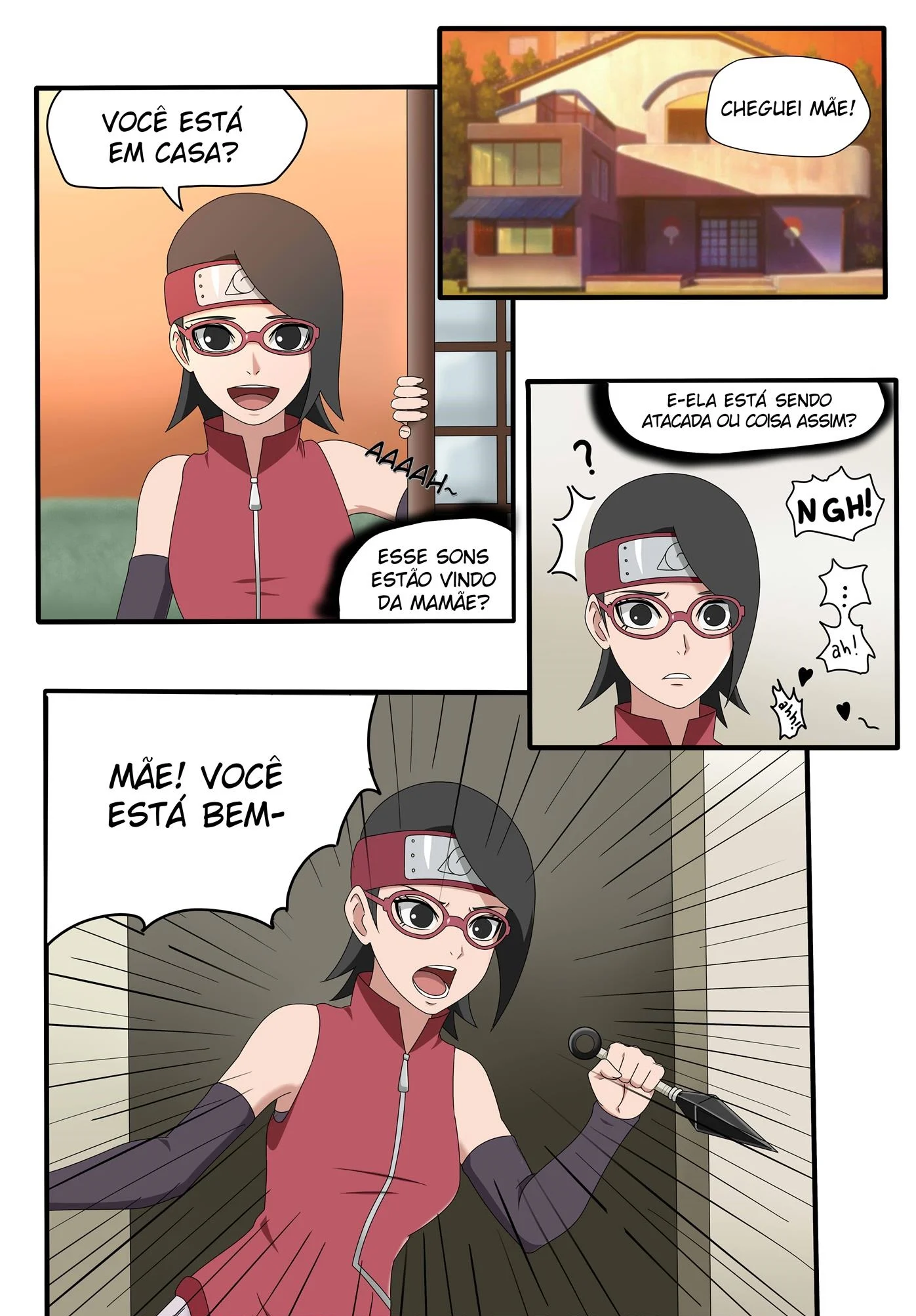 Sarada Fode a Mãe Sakura: Incesto Quente em HQ +18