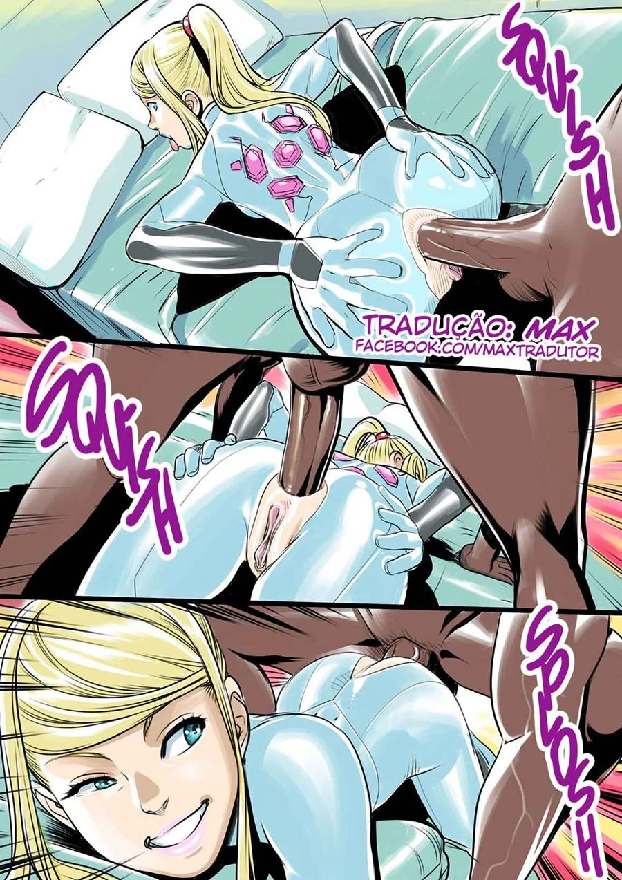 Samus Aran: Estripada e Transada em HQ Pornô Hardcore