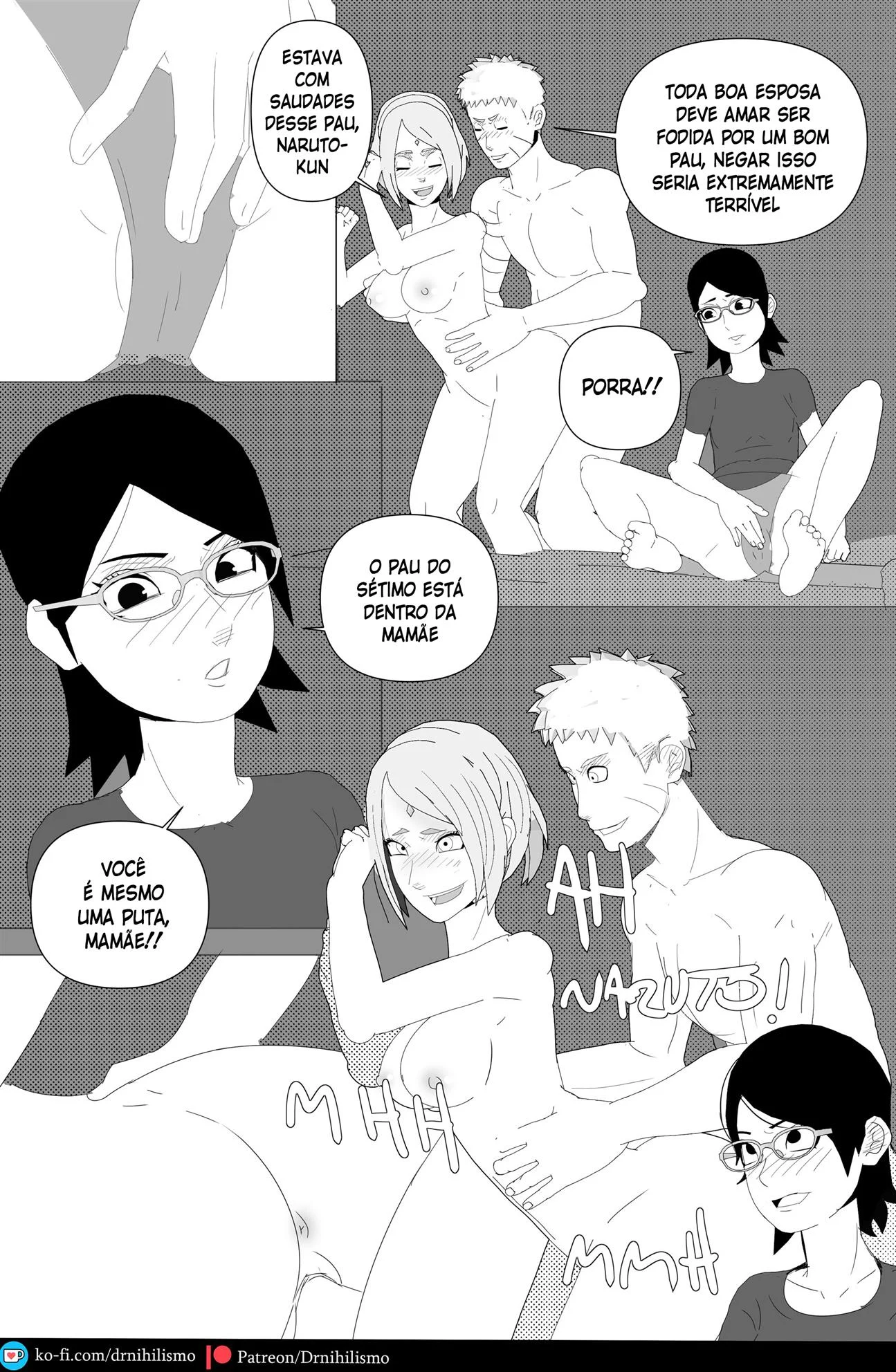 Sarada Seduz Para Ativar Mangekyo Sharingan - Hentai Explícito de Naruto