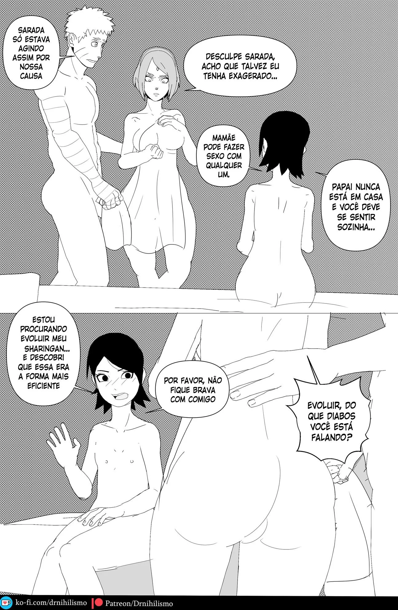 Sarada Seduz Para Ativar Mangekyo Sharingan - Hentai Explícito de Naruto