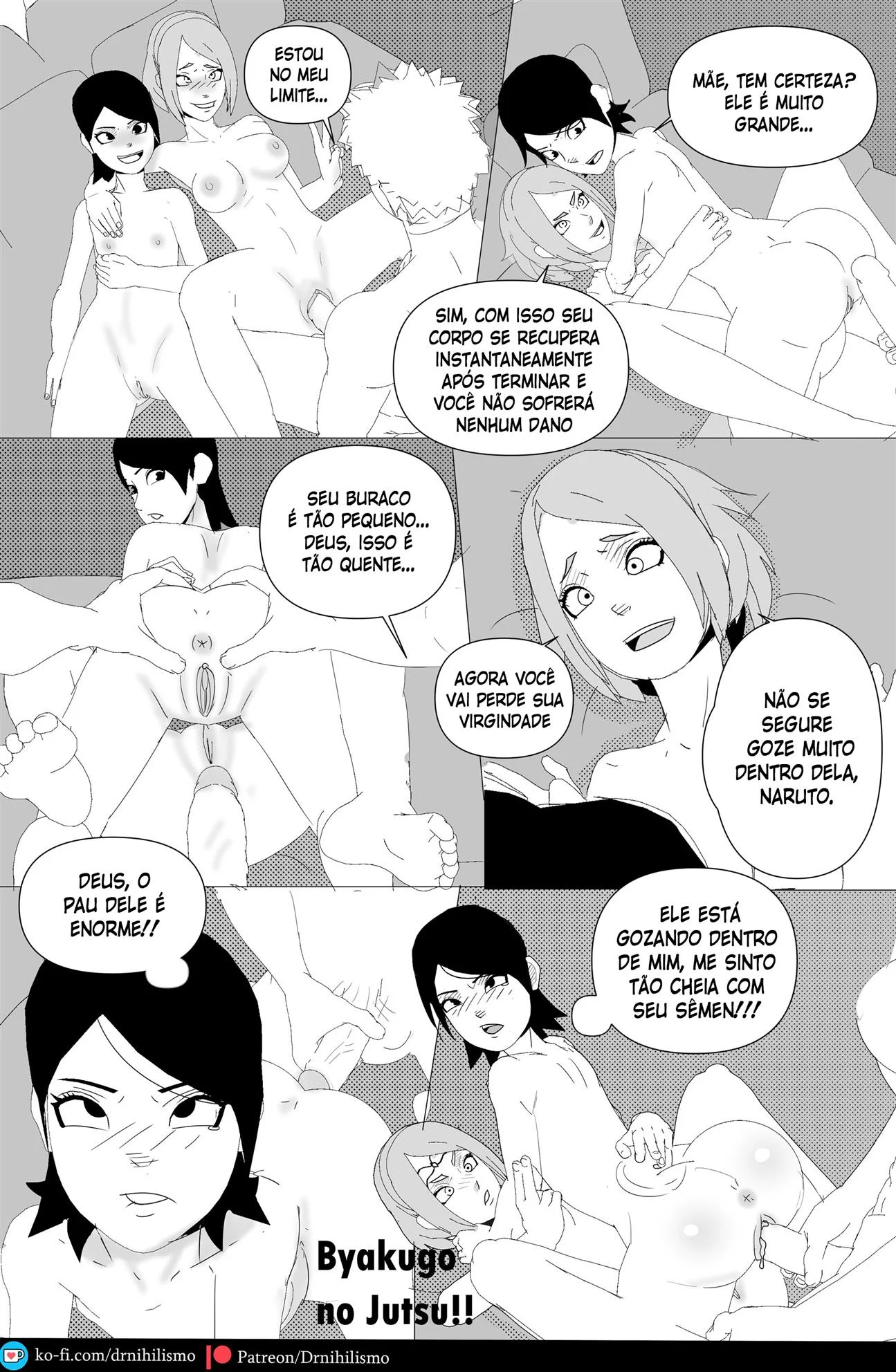 Sarada Seduz Para Ativar Mangekyo Sharingan - Hentai Explícito de Naruto