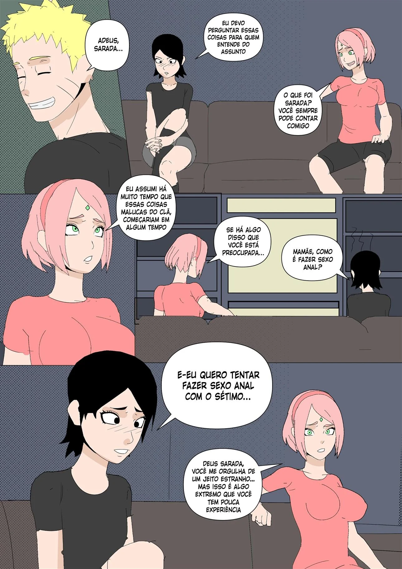 Sarada Seduz Kakashi: Uchiha em Fogo por Poder e Prazer Proibido