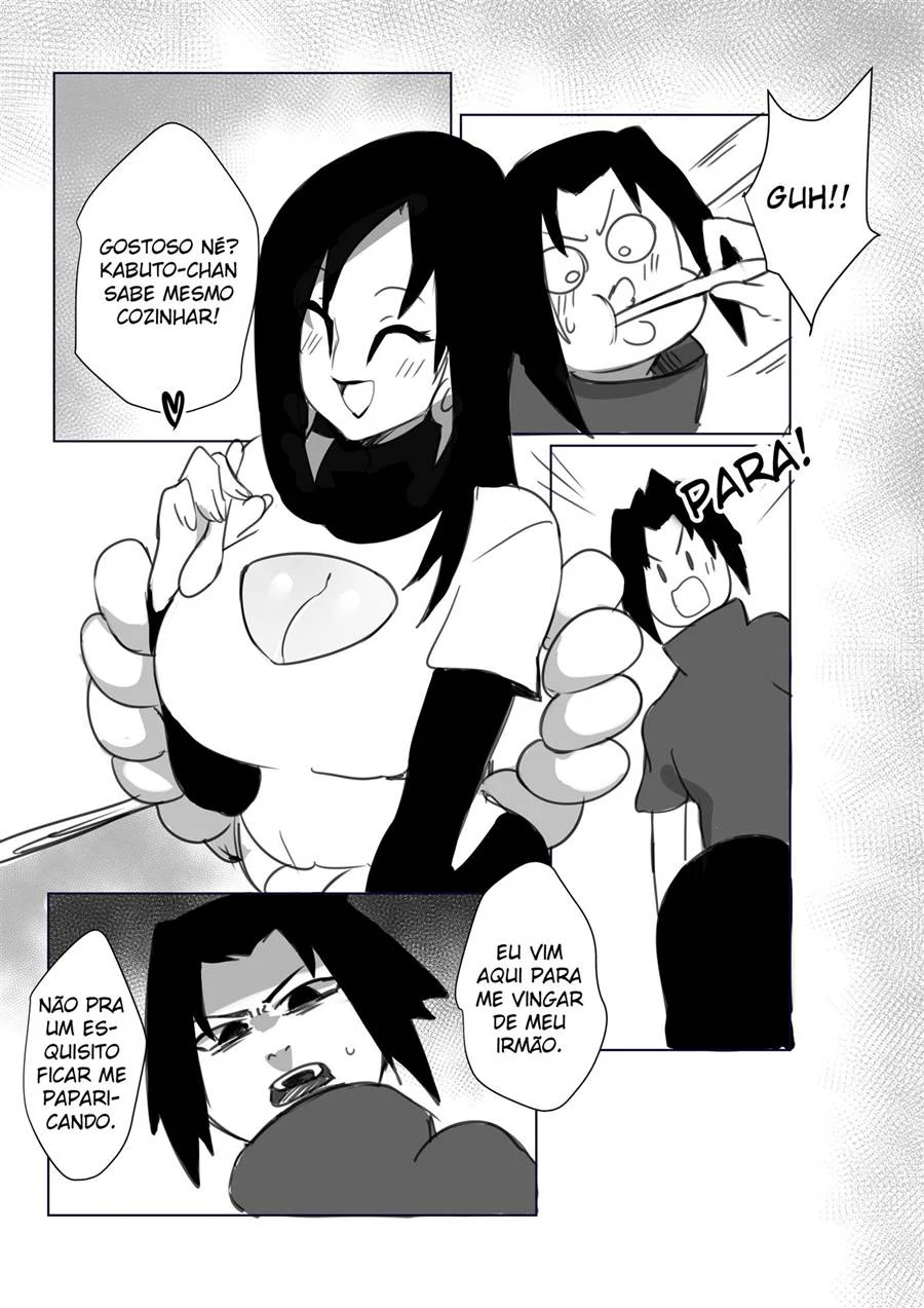 Sasuke domina a milf Orochimaru em cenas explícitas de sexo nos quadrinhos de Naruto