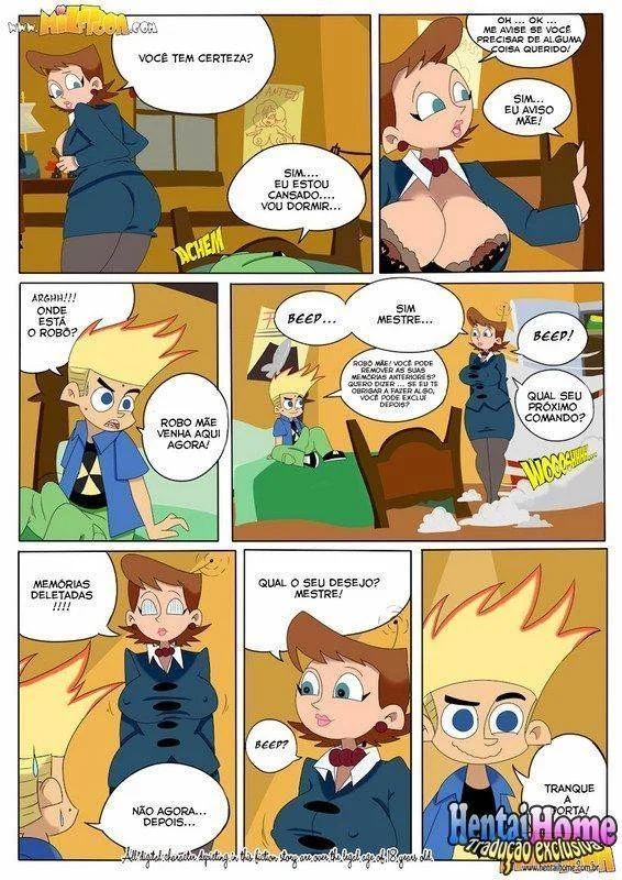 Johnny Transando com uma Milf Robô Safada - HQ Erótica Explícita