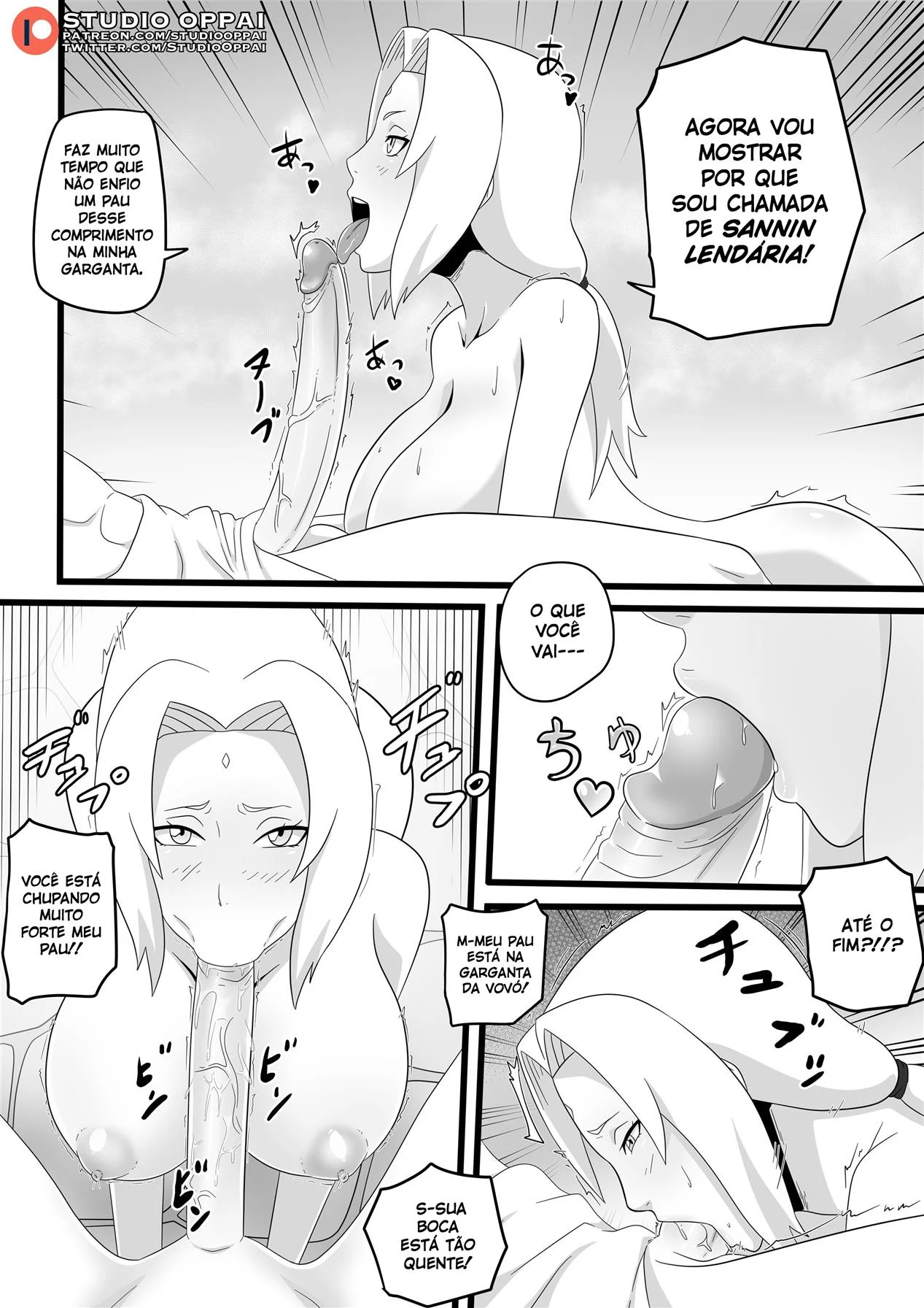 Sedução Na Cascata Quente: Tsunade Domina Naruto em Cena Explícita