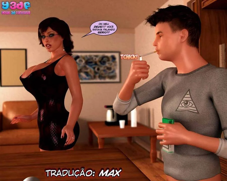 Explosão de Esperma em 3D: Quadrinhos Ardentes de Porno Hardcore
