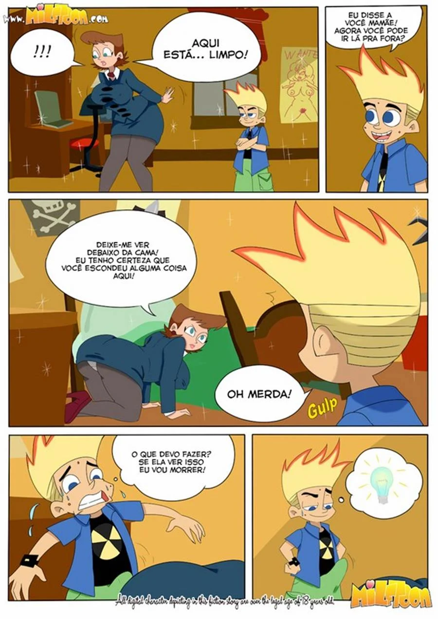 Filhos Safados Esculachando a Mãe Gostosa em Quadrinhos de Tarado