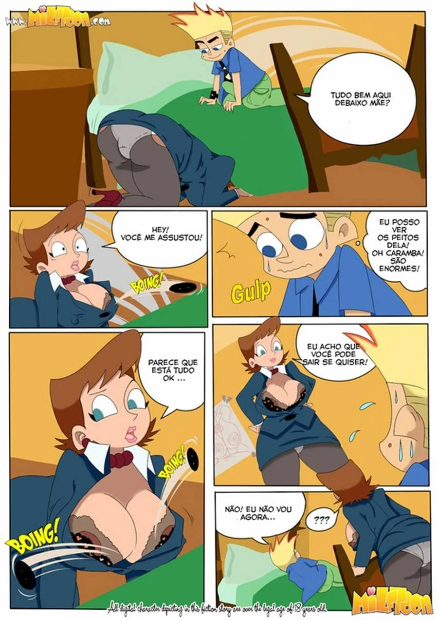 Filhos Safados Esculachando a Mãe Gostosa em Quadrinhos de Tarado