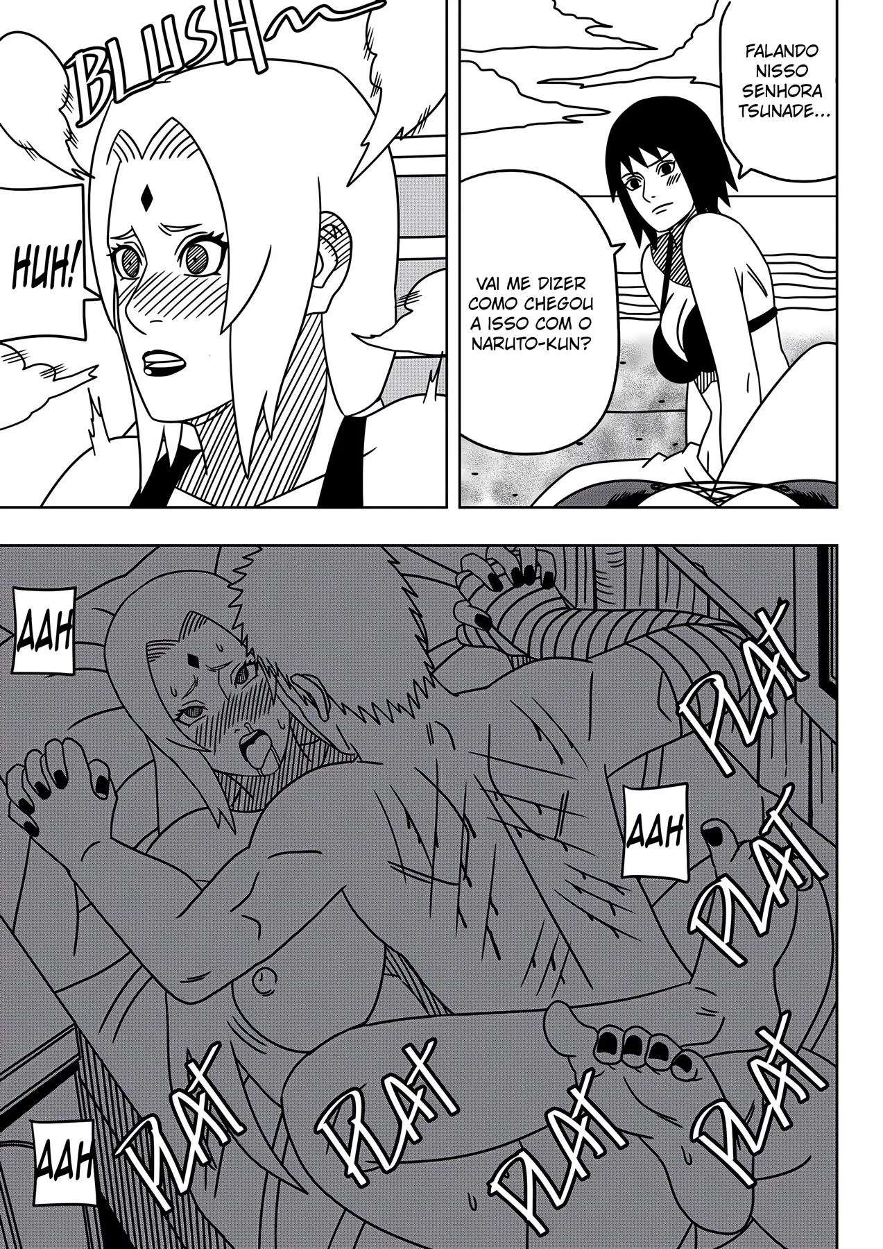 Porno Explícito: Suruba Enfrentando a Samui e a Tsunade com Naruto