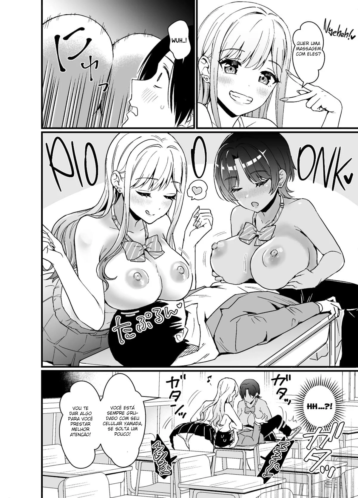 Sexo Explícito com Duas Foderosas Gostosas do Ensino Médio - Hentai em HQ