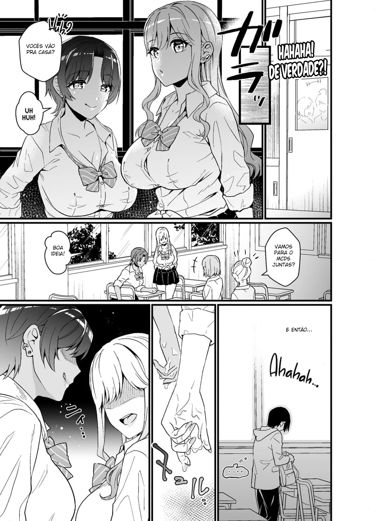 Sexo Explícito com Duas Foderosas Gostosas do Ensino Médio - Hentai em HQ