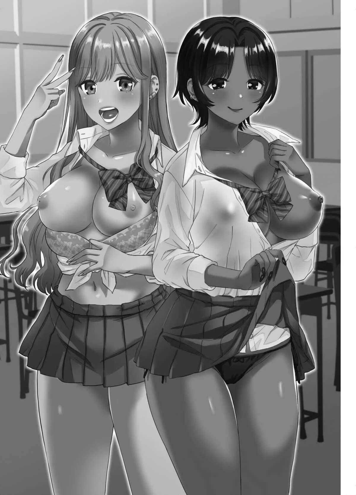 Sexo Explícito com Duas Foderosas Gostosas do Ensino Médio - Hentai em HQ