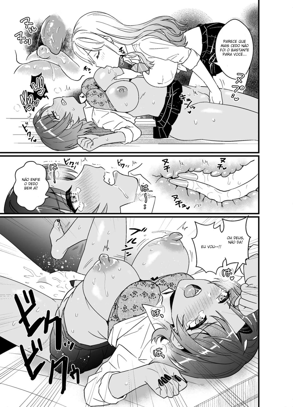 Sexo Explícito com Duas Foderosas Gostosas do Ensino Médio - Hentai em HQ