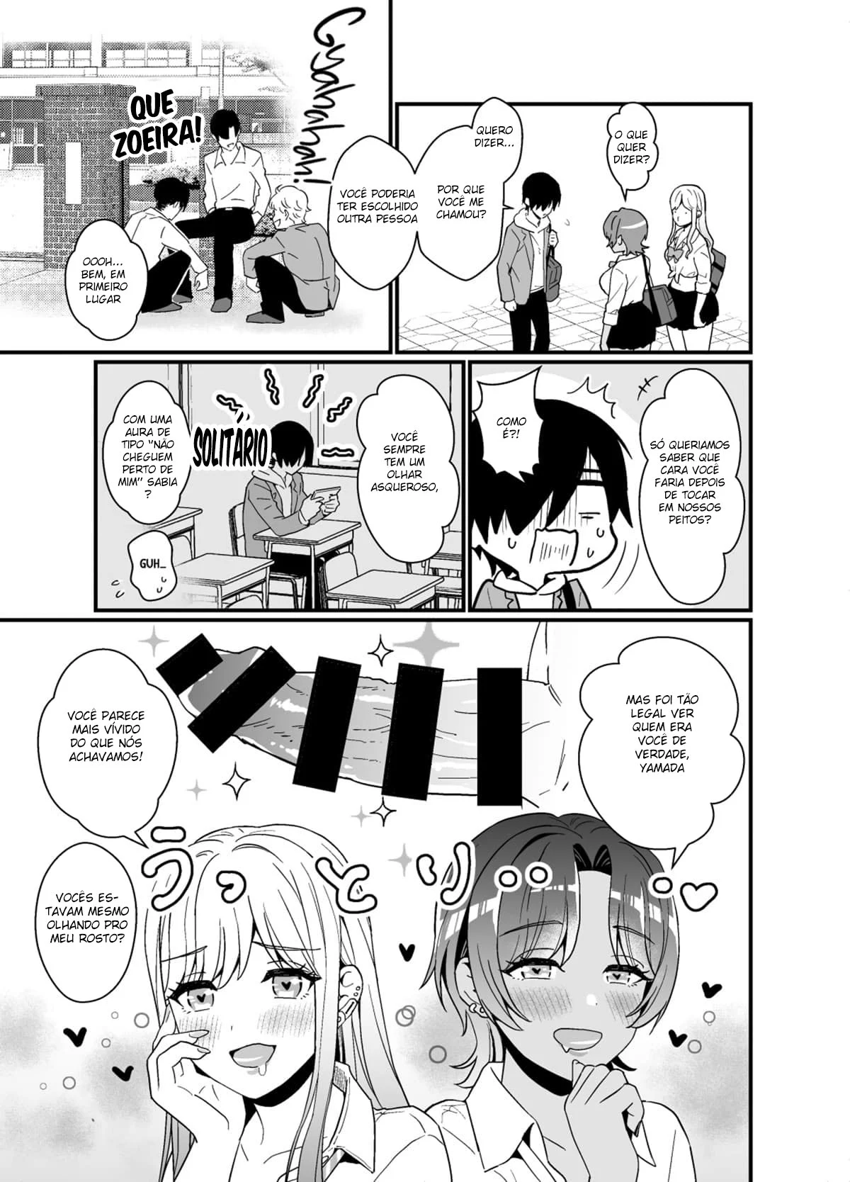 Sexo Explícito com Duas Foderosas Gostosas do Ensino Médio - Hentai em HQ