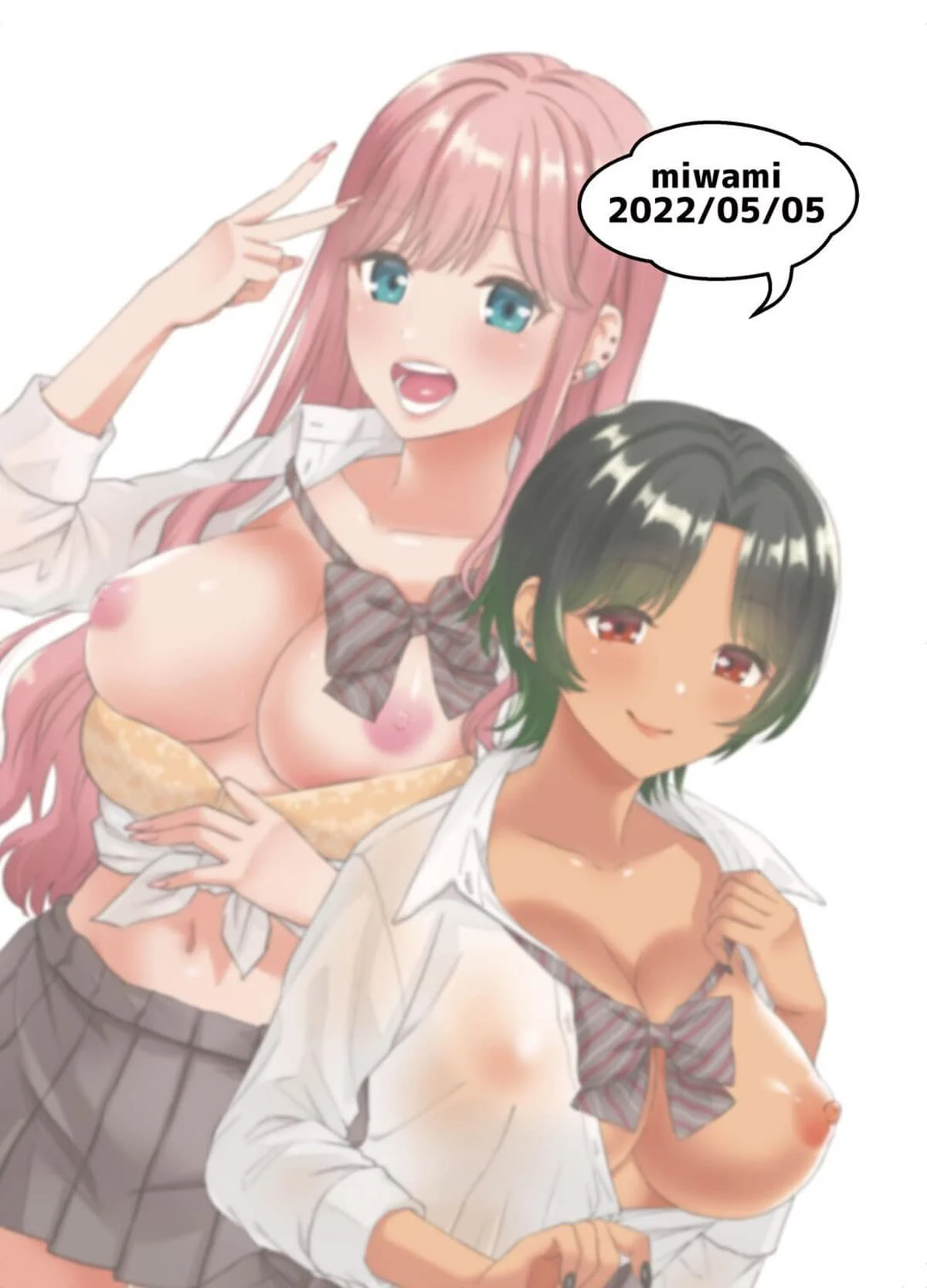 Sexo Explícito com Duas Foderosas Gostosas do Ensino Médio - Hentai em HQ