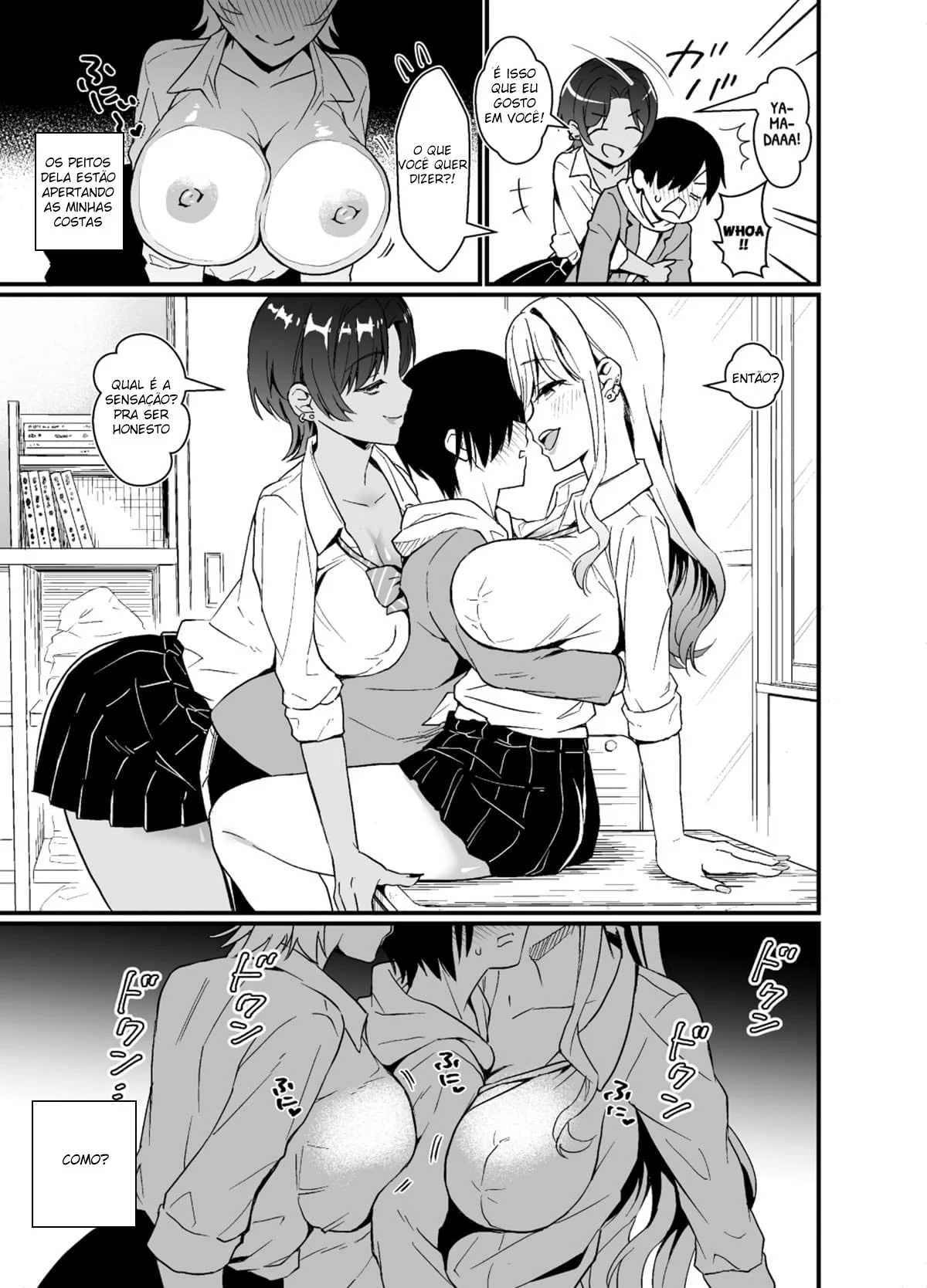 Sexo Explícito com Duas Foderosas Gostosas do Ensino Médio - Hentai em HQ
