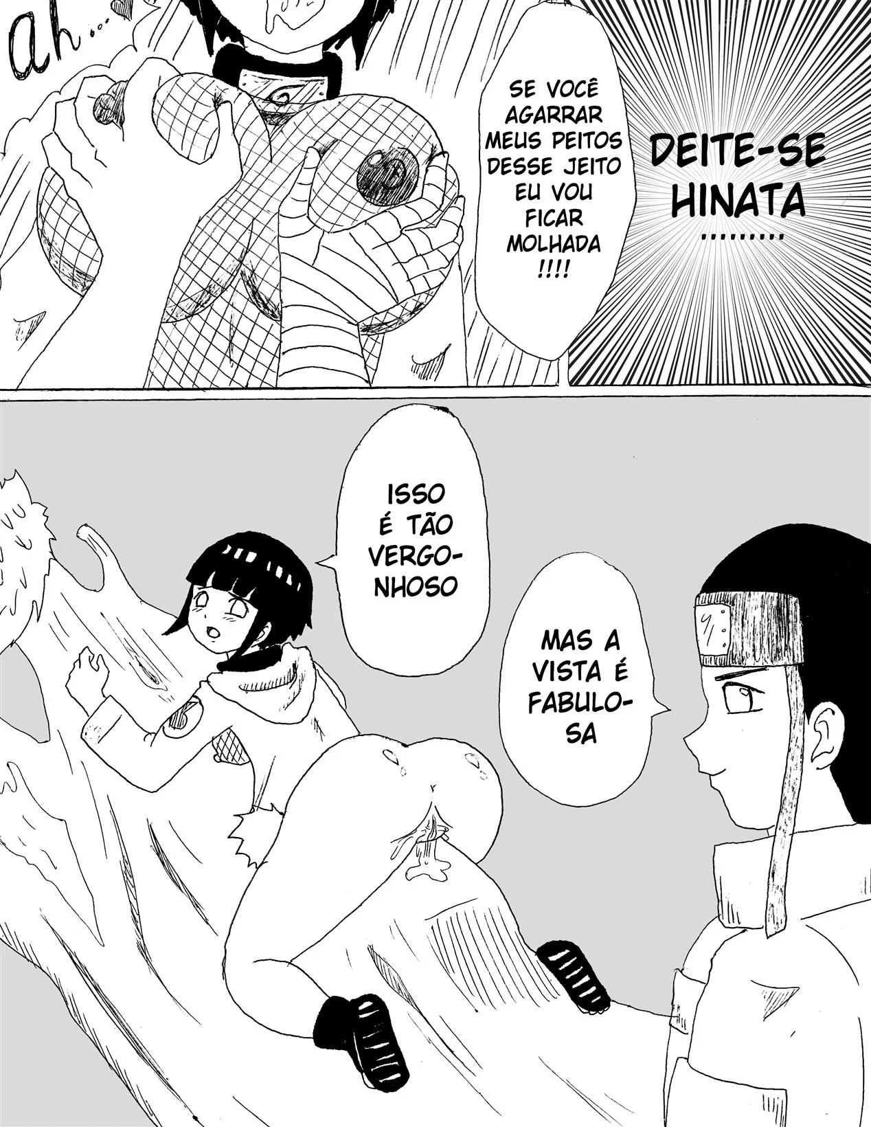 Hentai Explícito: Hyugas Em Orgia Selvagem no Mundo Ninja